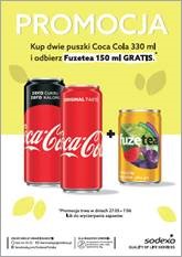 Kup dwie puszki Coca Cola 330ml i odbierz Fuztea 150ml GRATIS